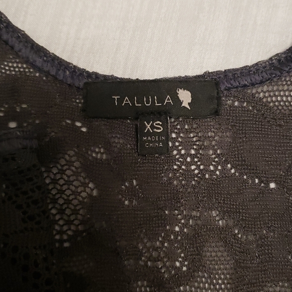 Womans Talula Grey Lace Tanktop - Picture 3 of 3